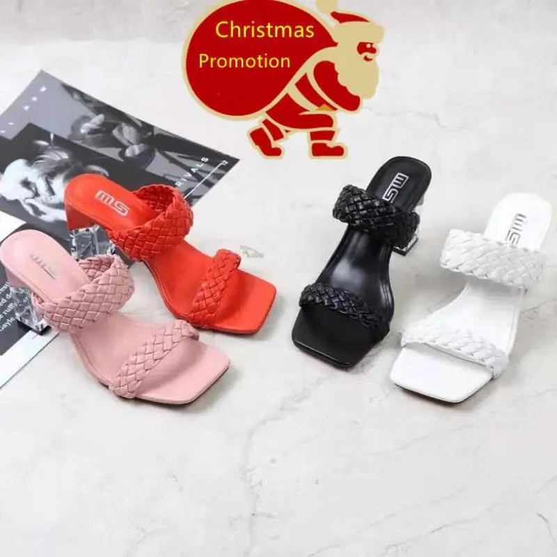 

Роскошные женские красные сандалии на высоком каблуке 8,5 см, украшенные стразами, большие размеры 43