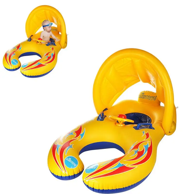

Inflatable Baby Swimming Ring Inflatable Float Seat Swimming Ring With Mother And Son Double Circle Toddler Pool Float For Ages