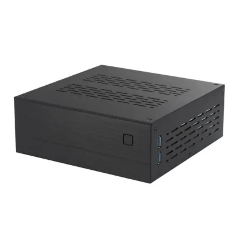 Фото A01 Алюминиевый корпус Mini-ITX — горизонтальное компактное шасси HTPC/промышленное управление, тонкий корпус для ПК небольшой формы для дома/офиса №2