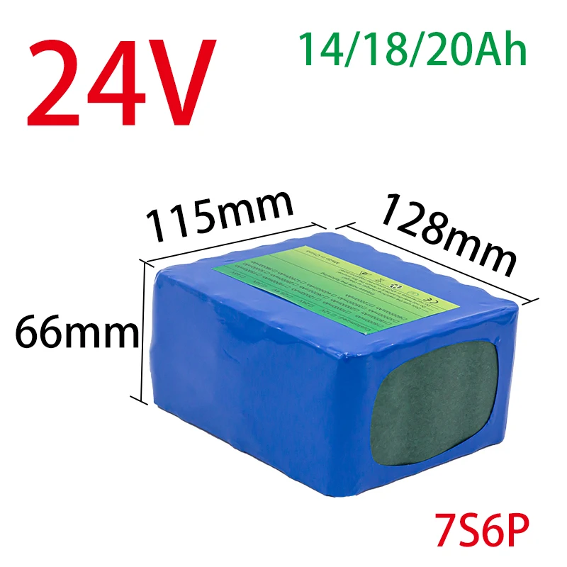 

Аккумуляторная литиевая батарея 7S6P, 18650 Вт, 24 В, 20 Ач/18 Ач/14 Ач