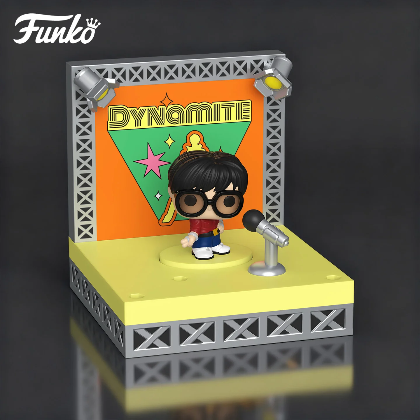 Фото Фигурка FUNKO BTS Stages RM,Jin, Suga, V, Jimin, Jung Kook, (Динамит) Stage Scene Bitty Pop! Серия Фигурка Модель Игрушка в подарок №4