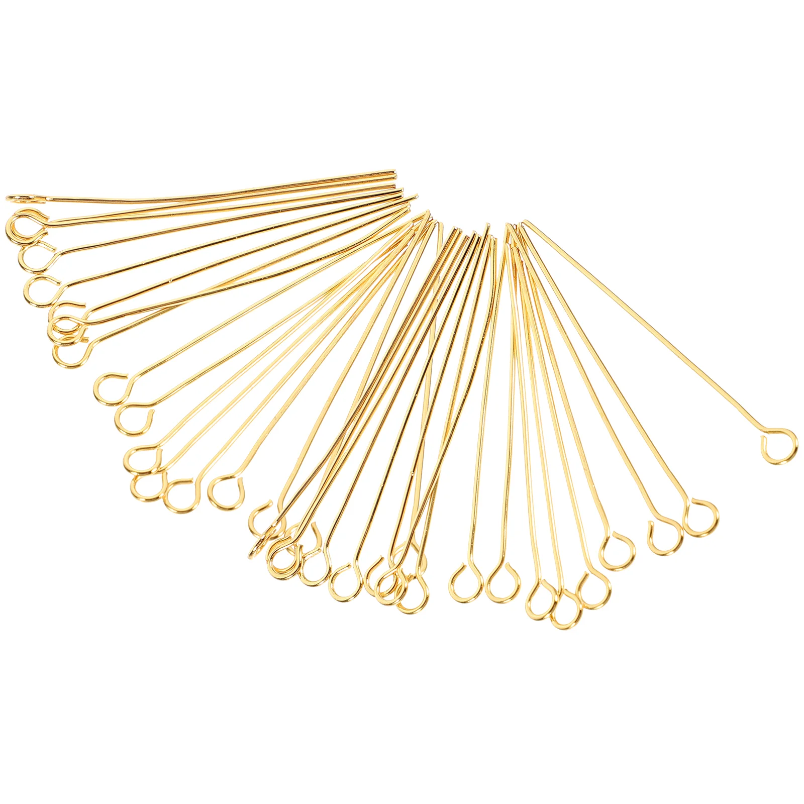 500 Pcs Stainless Steel Gold 9 Pin Earrings Necklace Jewelry Findings Metal Pins Head Ball Eye Making DIY