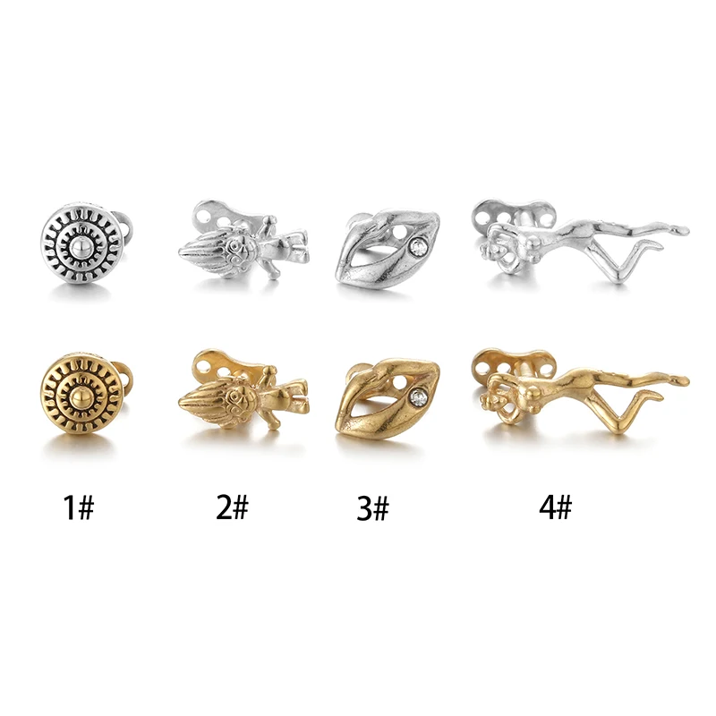 

1 PC Surgical Steel Dermal Anchor Mouth Shape Micro Dermal Anchor Cute Piercings Skin Diver Piercing Body Jewelry 14g