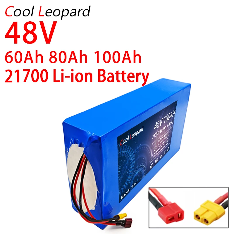 

Cool Leopard E-bike 21700 48V 60Ah 80Ah 100Ah Lithium Ion Battery Pack For E-Bicycle Electric Boat Scooter Battery Built-in BMS
