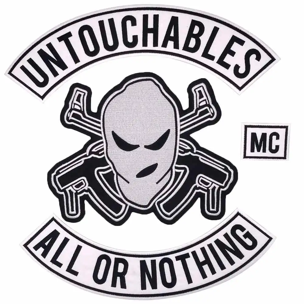 Неприкасаемые все или ничего MC мотоциклетная подкладка вышитые байкерские