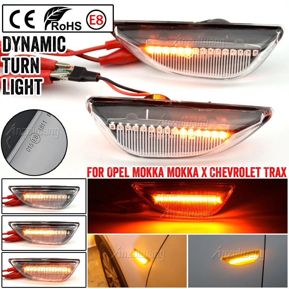 

LED Dynamic Side Marker Fender Light For Opel Mokka X Chevrolet Trax 2012-2020 Buick Encore Sequential Turn Signal Blinker Light