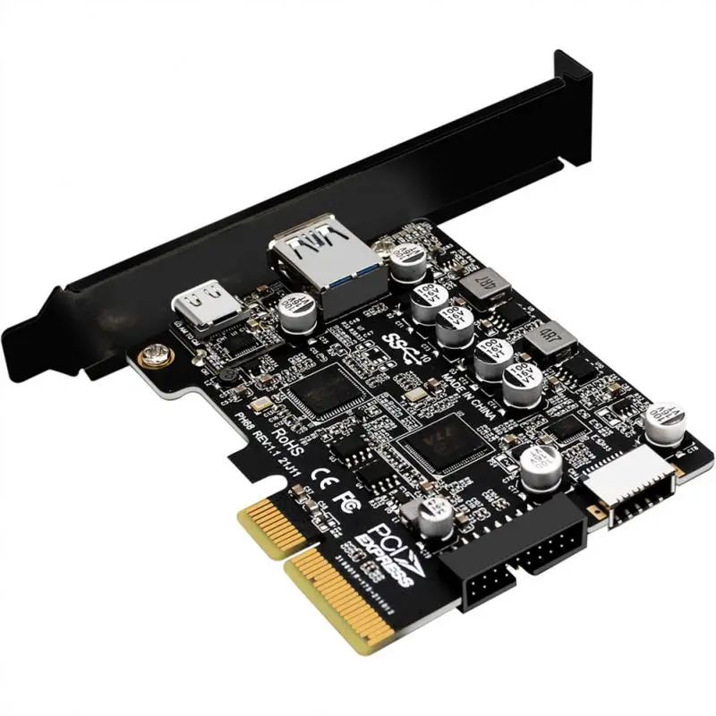 

Адаптер для быстрой зарядки PCIE 3,0 на USB 3,2 Gen2 Type-C 10 Гбит/с
