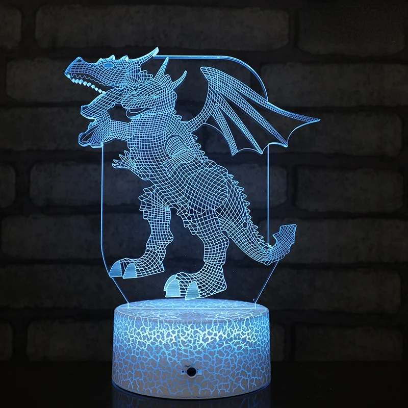 Ночник Nighdn с динозавром 3d акриловые светодиодные ночники питанием от Usb