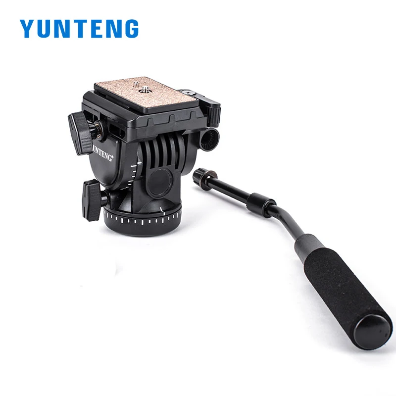 

YUNTENG 950 Fluid Hydraulic Ball Head Panoramic Photography Ballhed with Handle For Video Camera Shooting Filming Camcorder