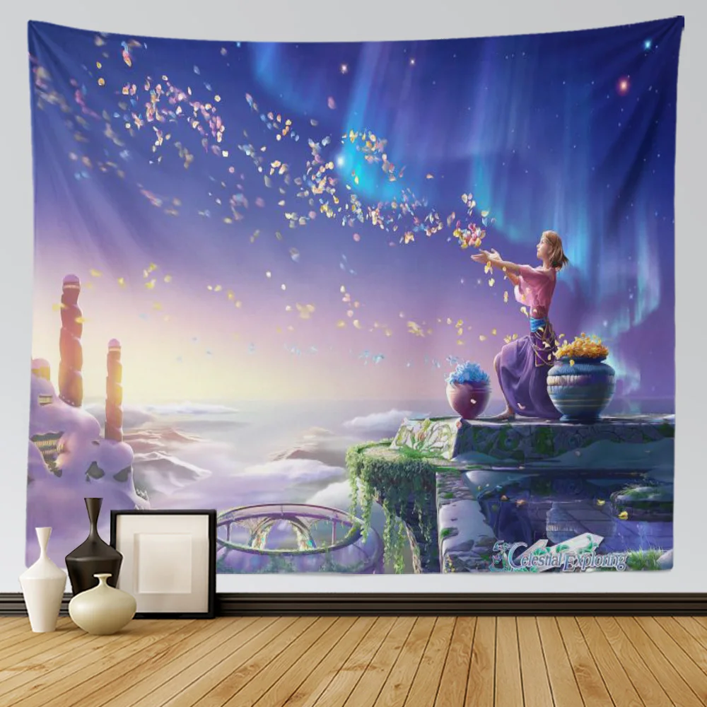 

Wall tapestry Wall hanging printing 3D tapestry Hippie aesthetics Interior decoration Home bedroom Bosi home decoration