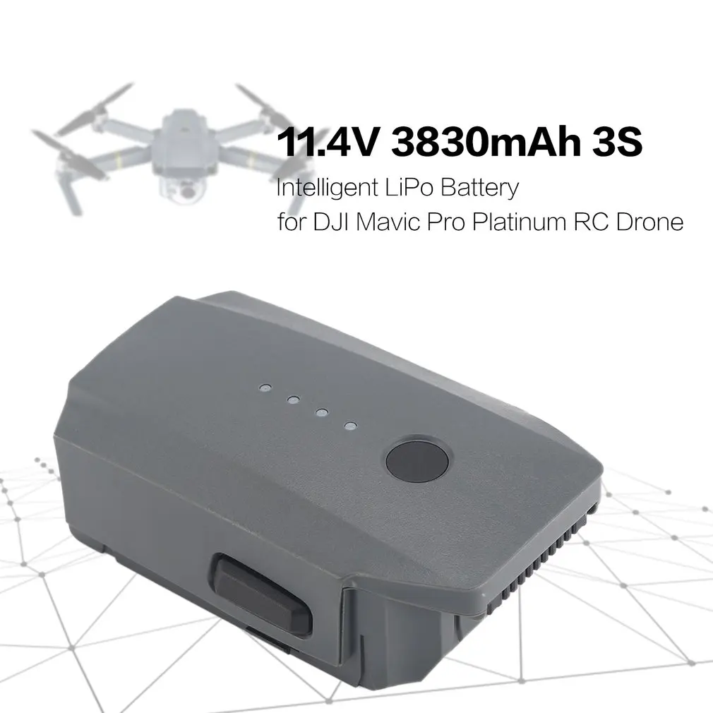 

Hot For DJI Mavic Pro Platinum FPV Quadcopter RC Drone 11.4V 3830mAh 3S Intelligent Spare Flight LiPo Battery Replacement Parts