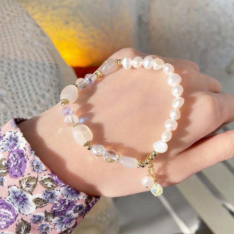 Супер сказочный дизайн французских меньшинств натуральный пресноводный жемчуг