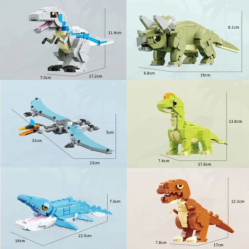 1 шт. Детский конструктор динозавр
