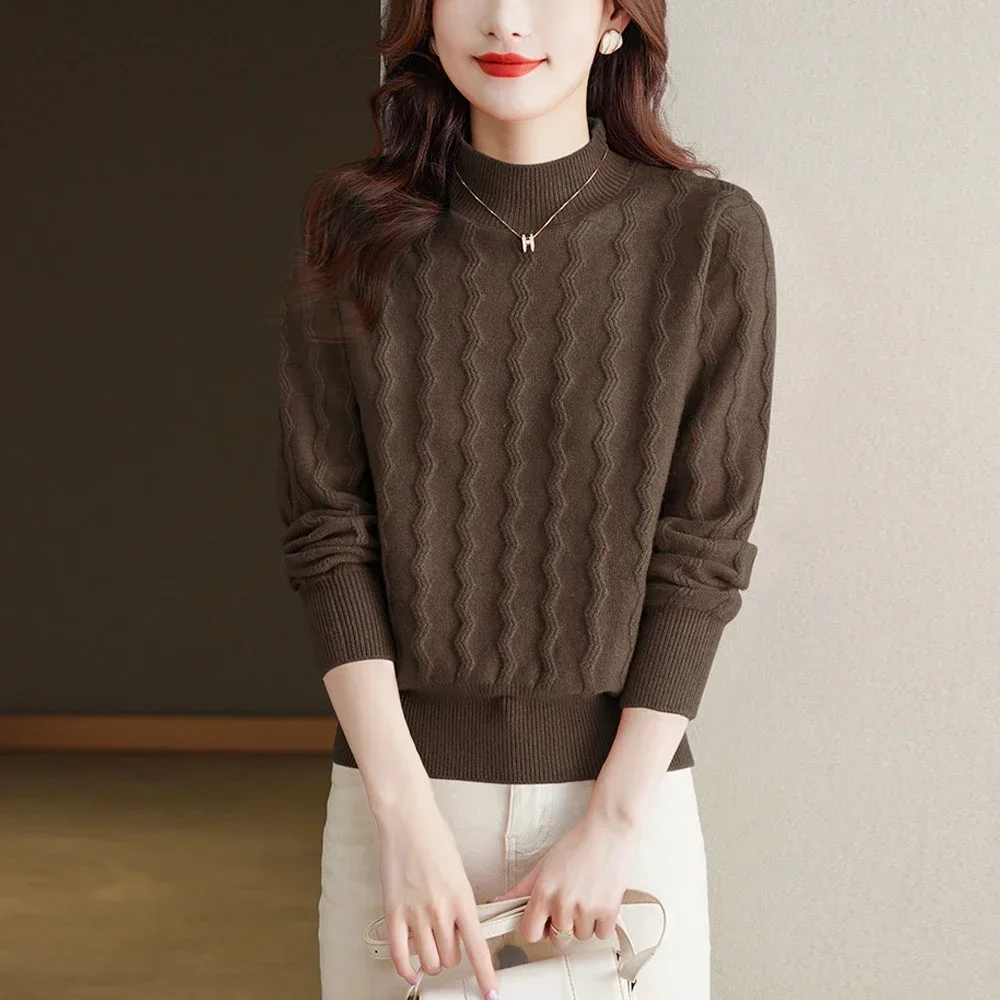 Водолазка рубашка с длинным рукавом свитер пуловер женские осенне-зимние черные