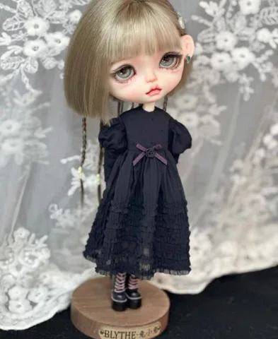 2024 1 шт. Цельное платье в готическом стиле Blythe 1/6, 30 см (подходит для Pullip, Ob22/24/26, Licca)