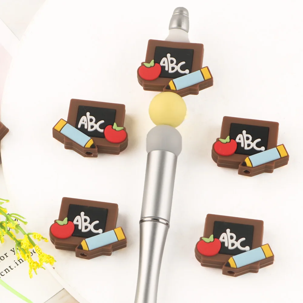 5/10Pcs Silicone Beads Cartoon Focus Beads For Jewelry Making DIY Pacifier Chain Pen Bracelet Jewelry Handmade Accessories