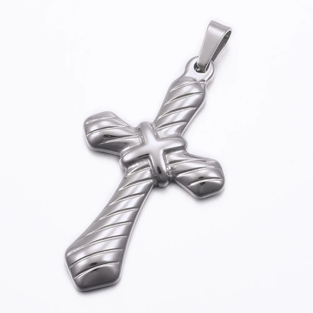 

1 шт. подвески из нержавеющей стали 304, крест, нержавеющая сталь, цвет 45x25,5x4 мм, отверстие: 8x4 мм