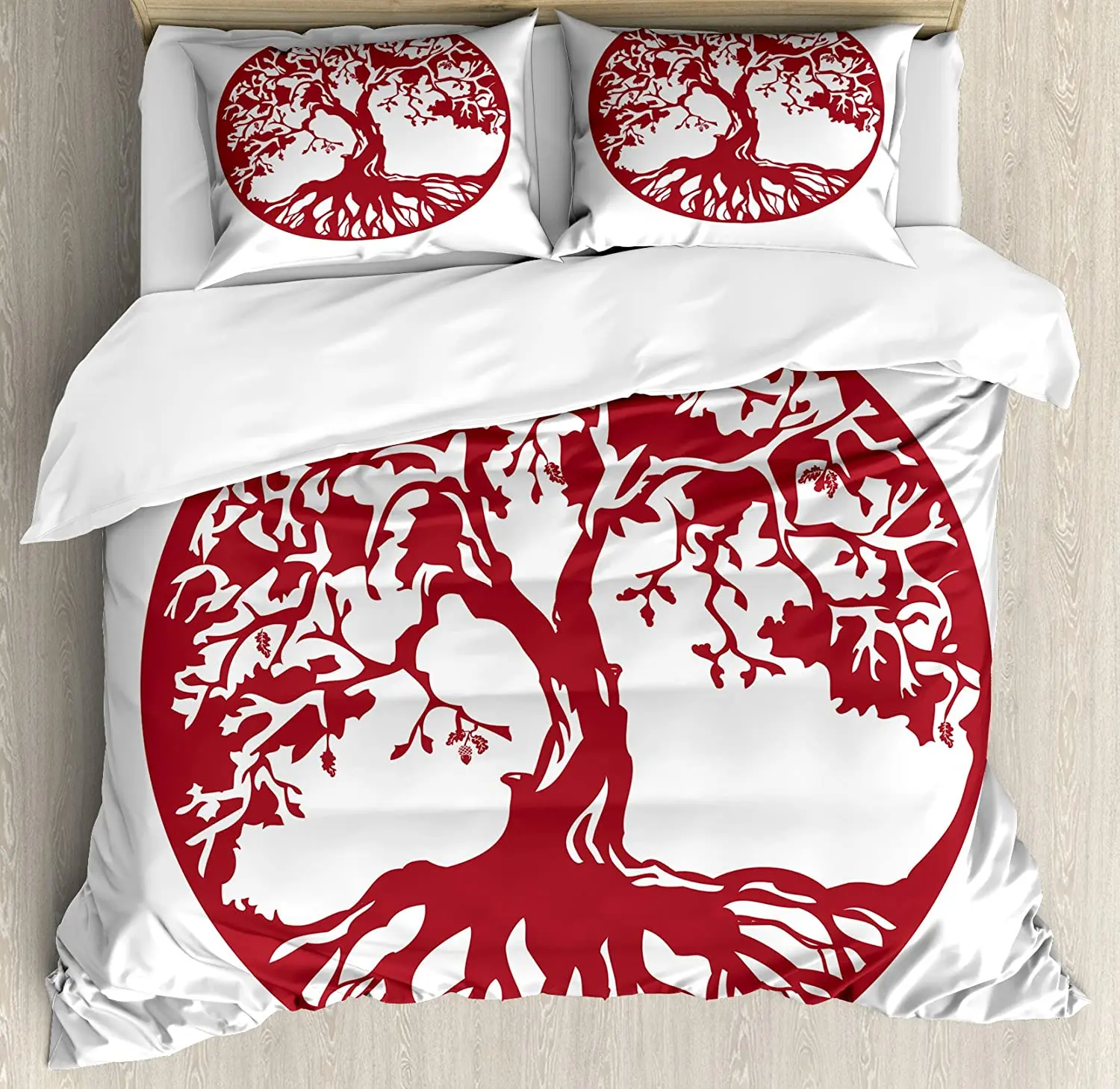 Постельные принадлежности с принтами деревьев набор для спальни домашняя