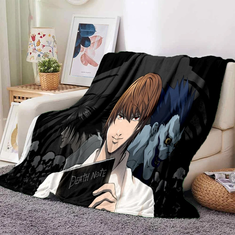 

Death Note Soft Plush Sofa Bed Throwing Cartoon Modern Flannel Blanket Cover Gedruckt Bettdecke Geschenk Picnic Blankets Comic