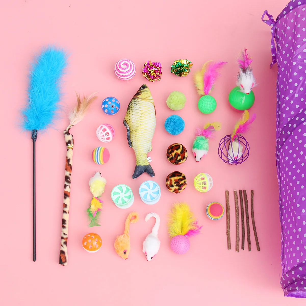 

1 Set of Assorted Cat Cat for Indoor Cats Kitten Set Cats Teasing Catnip Cat Chewers