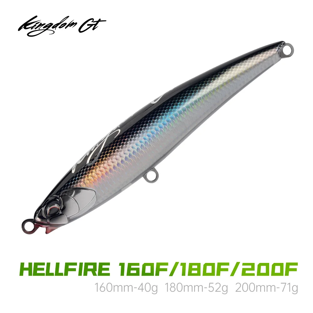 Kingdom GT Hellfire Плавающая карандаш для морской рыбалки 160 мм 180 200 40 г 52 71 Z Action