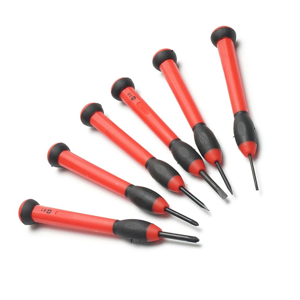 6pcs Set Precision Screwdriver Sets Slotted Cross Screwdriver Magnet Tips For Glasses Watch Cameras Repairing Hardware Tools