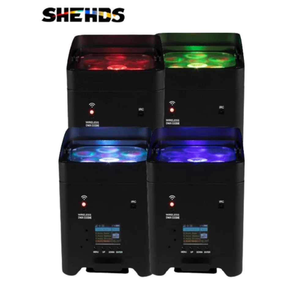

SHEHDS беспроводные световые эффекты 6x18 Вт 6 в 1 RGBAW+УФ