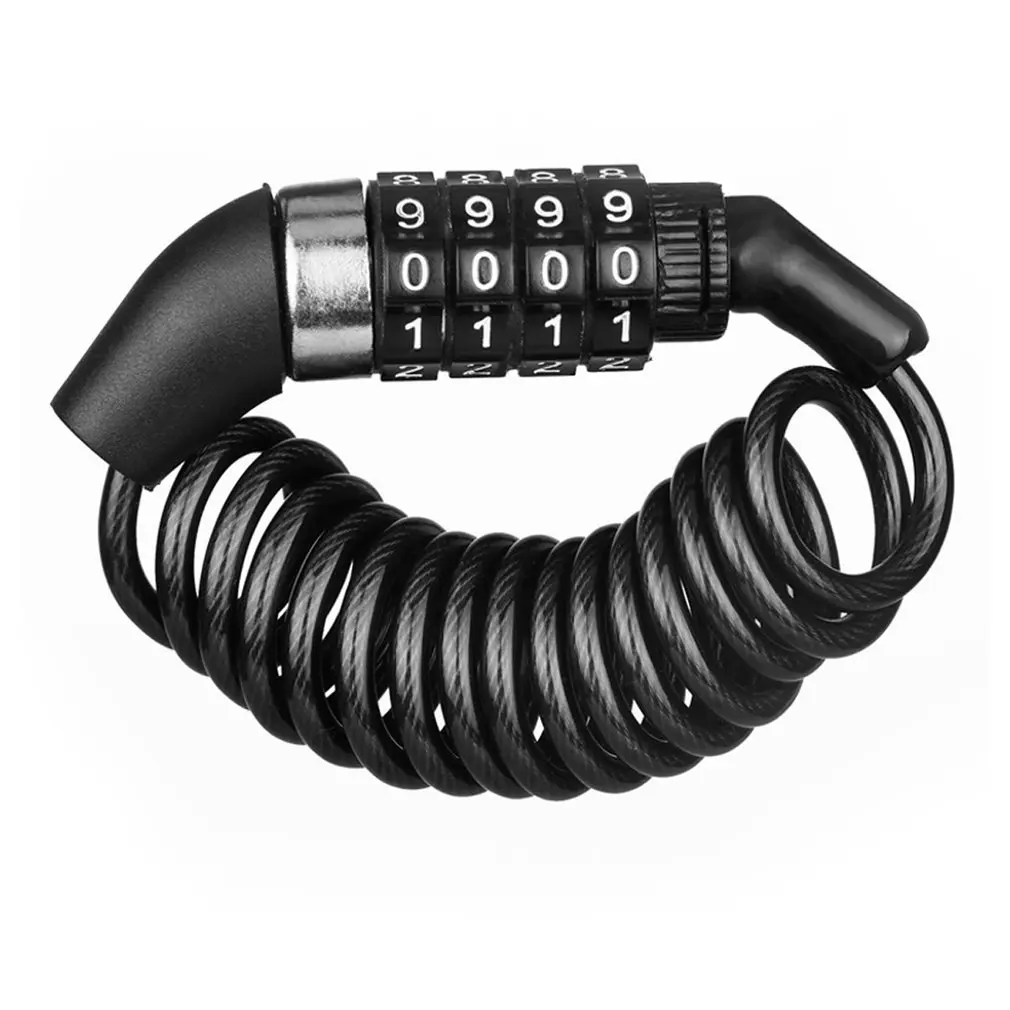 

Classic Helmet Lock Chain 4 Digit Password Combination Portable Bike Motorcycle Anti-theft Cable Lock Stitch Motor Part