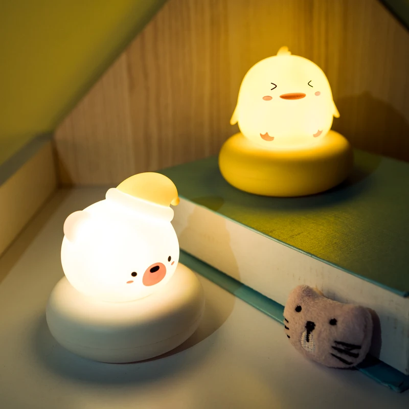 

Chirldren Night Light USB Rabbit Bear Duck Cat Night Lamp For Bedroom Baby Kid Room Decor Toys Gifts Under Cabinet Lights