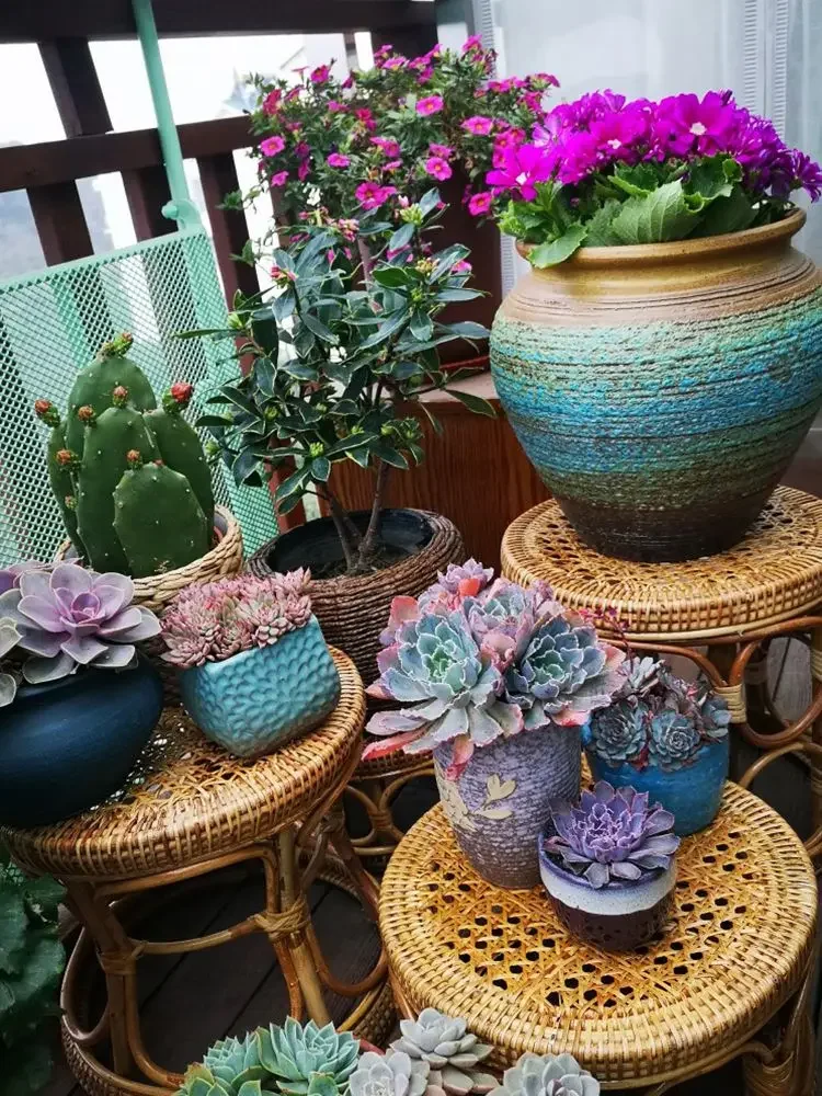 Бамбуковый ротанговый низкий табурет простая гостиная маленькие отманы круглый