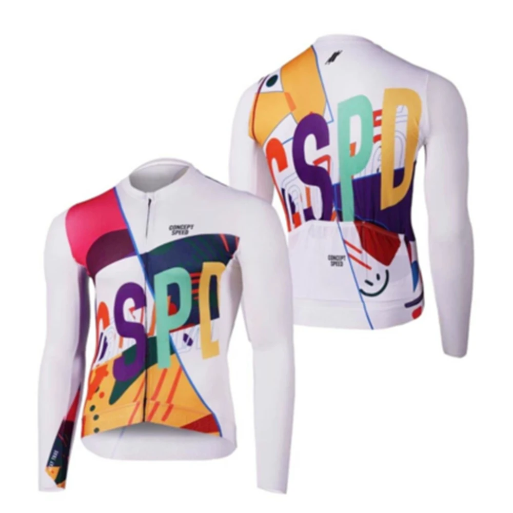 

Men Cycling Wear Cspd Spring/Autumn Thin Coat Long Sleeve Mountain Bike Breathable Quick Dry Jersey Cycling Clothing Unisex