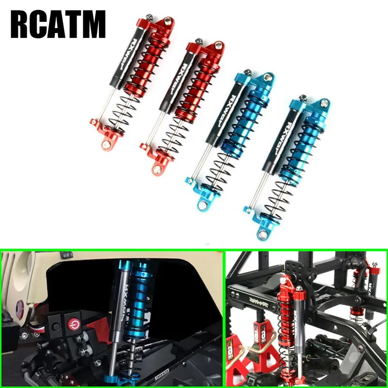 4pcs Metal Oil Pressure Adjustable Shock Absorbers for 1/10 RC Crawler Car Traxxas TRX4 Defender AXIAL SCX10 II 90046 D90 RC4WD