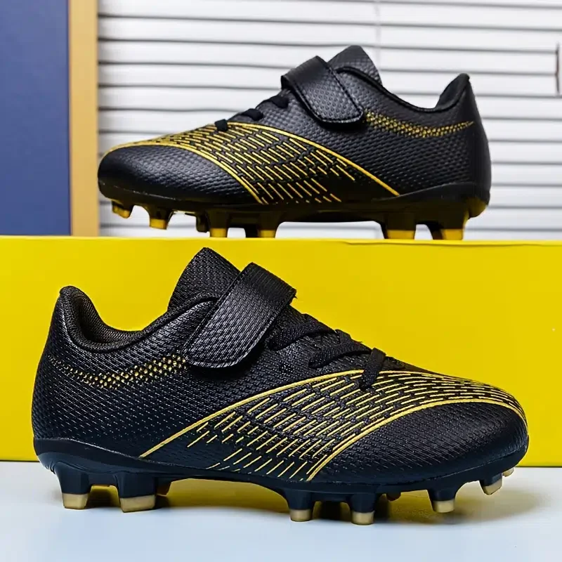 New Kids Breathable Anti-slip Cleat With Striped Print Lightweight Durable Sneakers For Outdoor Running Training