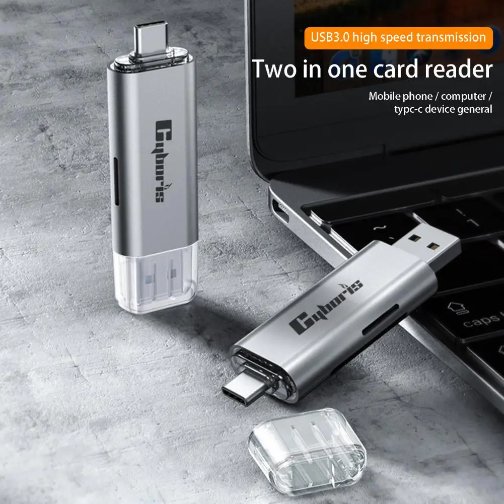 

Support Dual Cards 5Gbps USB 3.0 USB-C TF SD-Card OTG Card Reader Adapter Cellphone Accessories