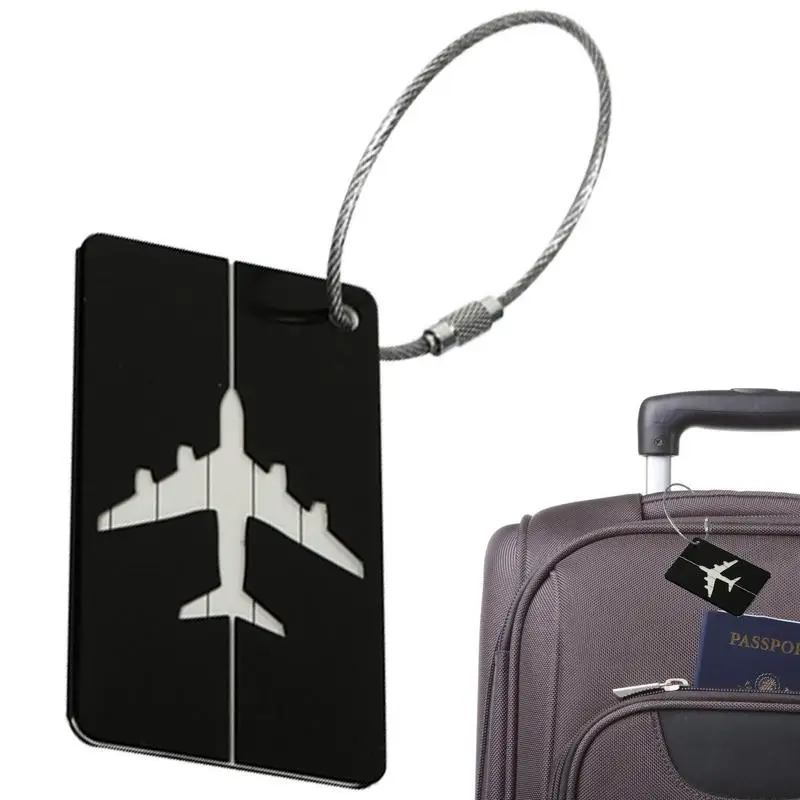 Багажные бирки для чемоданов с рисунком самолета алюминиевая металлическая