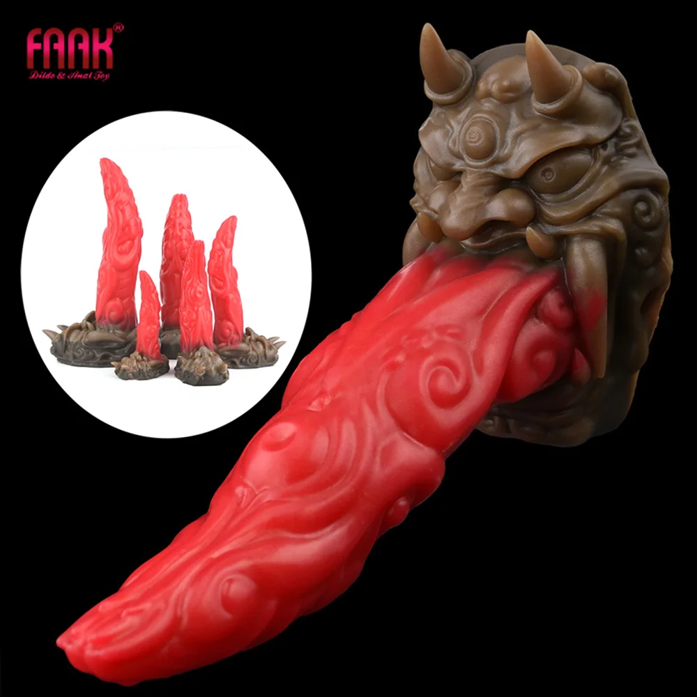 FAAK Силиконовые фэнтезийные фаллоимитаторы размер S M L XL XXL Magic Tongue Анальная пробка