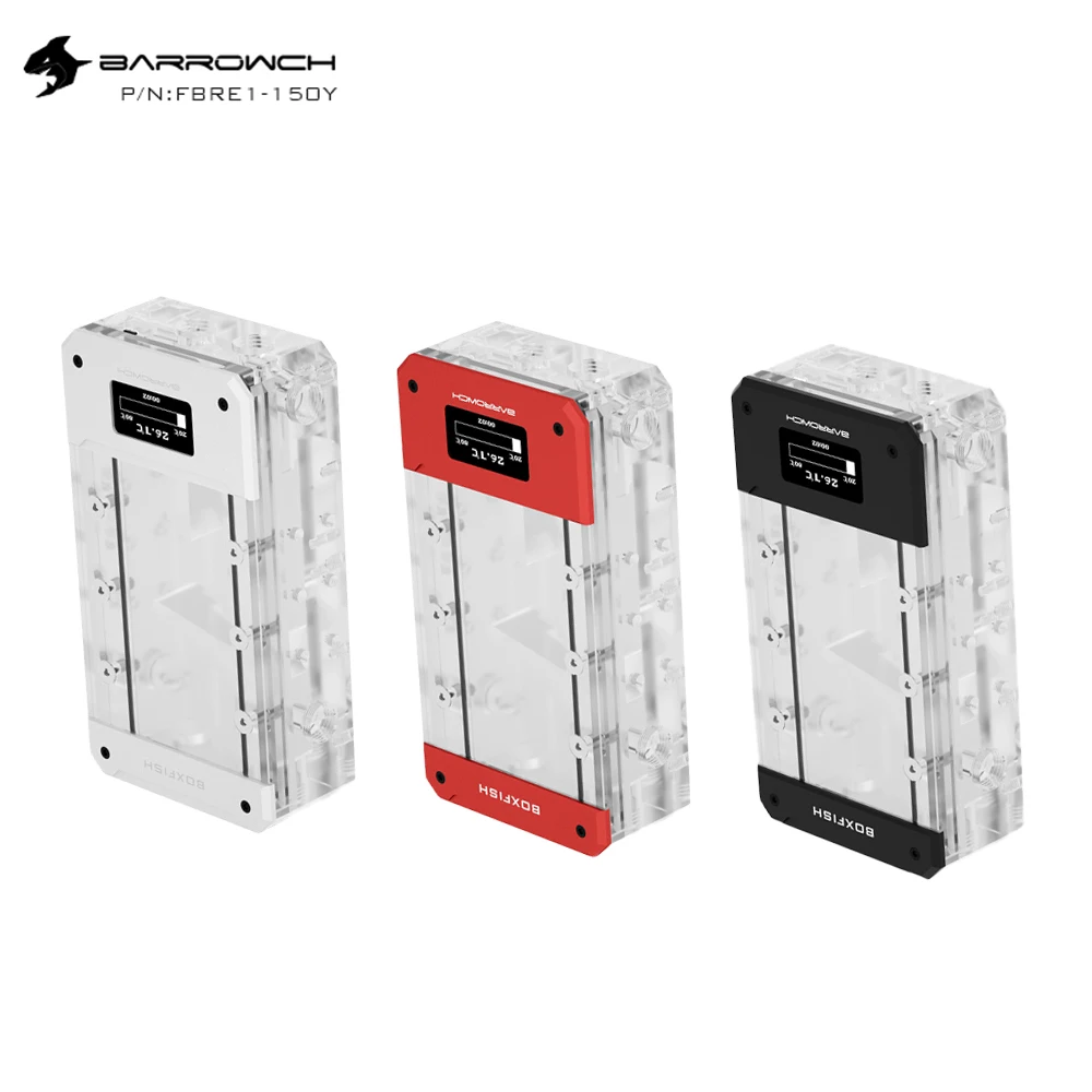 Barrowch FBRE1-Y, резервуары для боксов, LRC 2,0, акриловые квадратные умные цифровые резервуары, температура в реальном времени