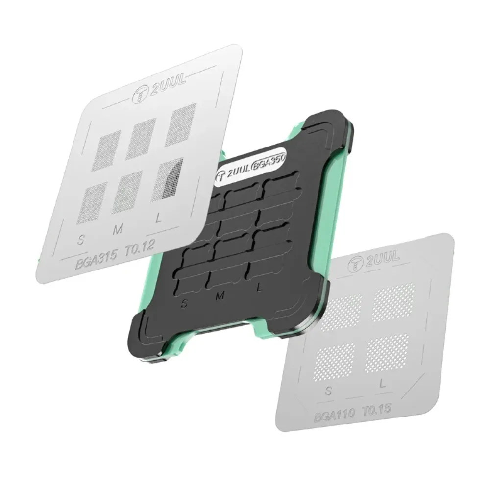 Фото 2UUL BH16 NAND База для реболлинга Магнитная двухсторонняя станция для ремонта BGA для IPhone BGA110/BGA350 NAND Набор инструментов для ремонта флэш-чипов №1