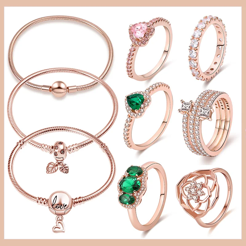 Женский комплект украшений из бусин и браслета серебра 925 пробы