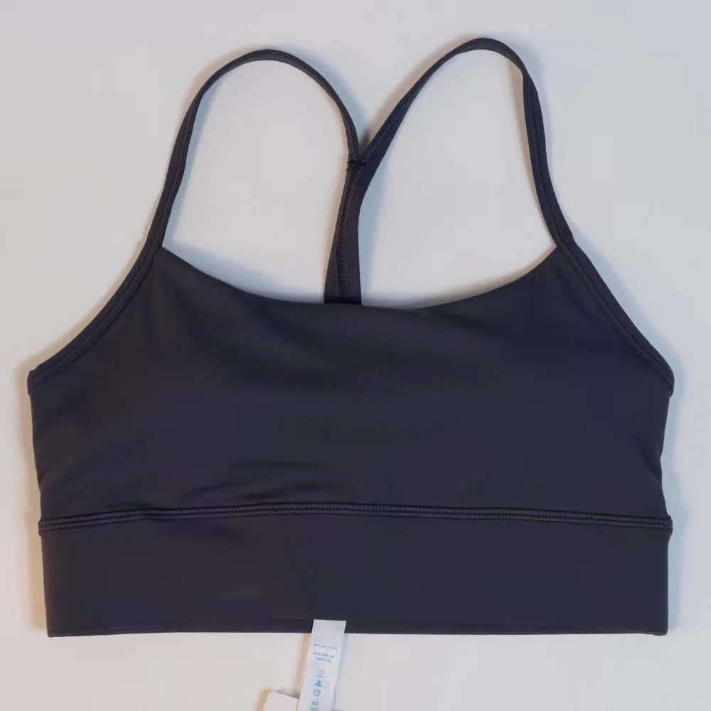 Lulu-Quick drying yoga suit, women's sports underwear, nude double-sided brushed solid color bra, sports Y-shaped back vest