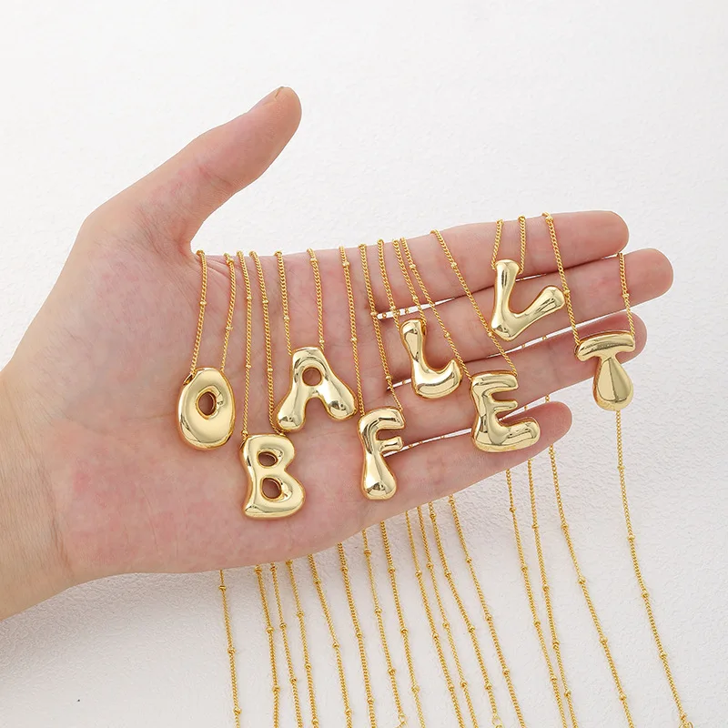 Водонепроницаемое 26-английское ожерелье с подвеской в виде буквы и начального