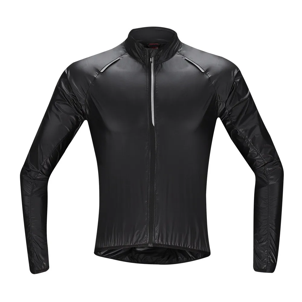 Santic Men Cycling Skin Coat Bicycle Jackets Windproof Small Rain Waterproof Sun Protective UPF 50+ Riding Tops MTB Sportswear
