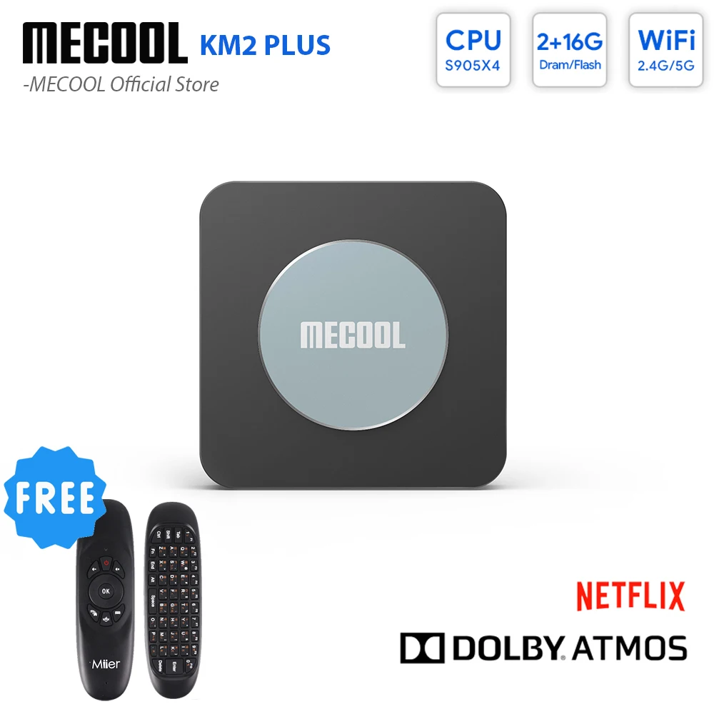 MECOOL Android TV Box KM2 Plus 4K Amlogic S905X4 2G DDR4 Ethernet WiFi Multi-streamer HDR 0 TVBOX Home Media Player Set Top Box