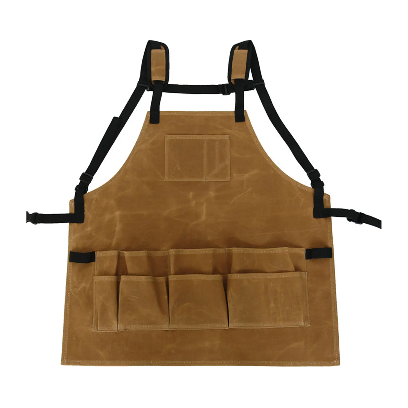 Men Solid Waterproof Multi Pockets Electrician Easy Clean Adjustable Carpenter Lightweight Work Apron Waxed Canvas Wood Working