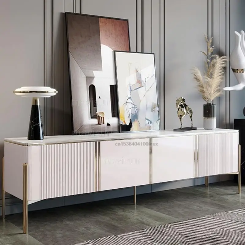 Высококачественный роскошный ТВ-шкаф кофейные столики набор Золотая подставка