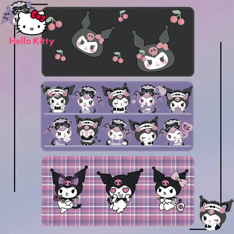 

Коврик для мыши Hello Kitty Kuromi, утолщенный мягкий декоративный коврик для дома и офиса, компьютерного стола
