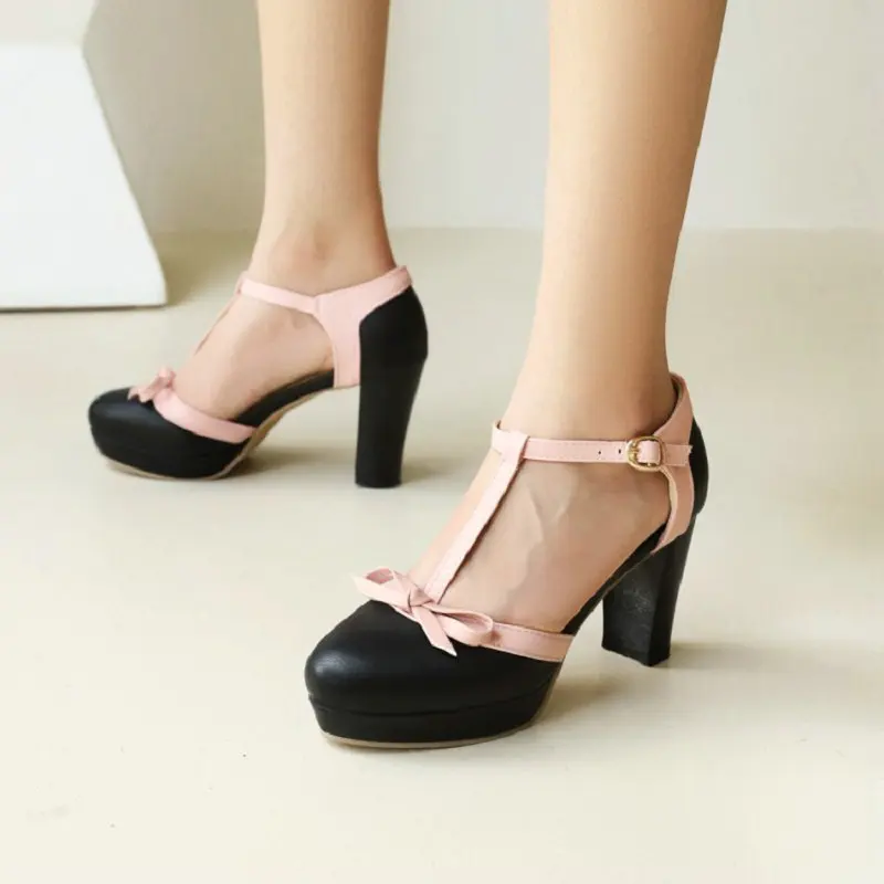 QPLYXCO коллекция 2022 года летние модели босоножки с бантом на платформе и блочном