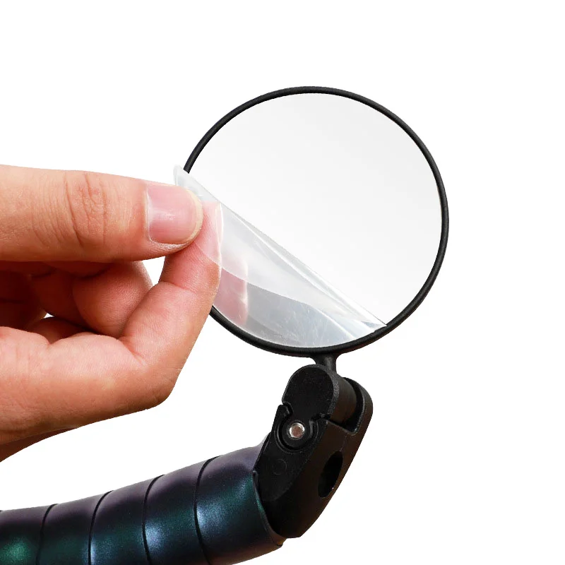 Bicycle Folding Rearview Mirror 360 Rotation Wide Angle Handlebar Mount Adjustable Bike Riding Back Convex Mirror Accessories