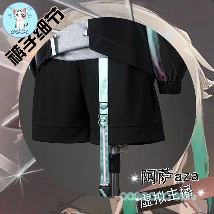 COSGOGO [по индивидуальному заказу] NIJISANJI Vtuber Aza Косплей Костюм Хэллоуин наряды для
