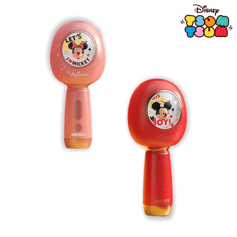 

Детский ручной Bluetooth-микрофон Disney, Микки и Минни, стерео домашний микрофон Ktv Kara Ok, TF-карта, микрофон в виде капсулы с долгим сроком службы